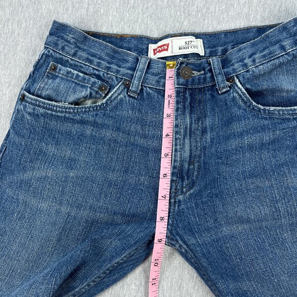 Levis 527 Bootcut Jeans Kids 16 Reg 28x28 100% Cotton Denim Blue Cowboy Ranch - Picture 14 of 15